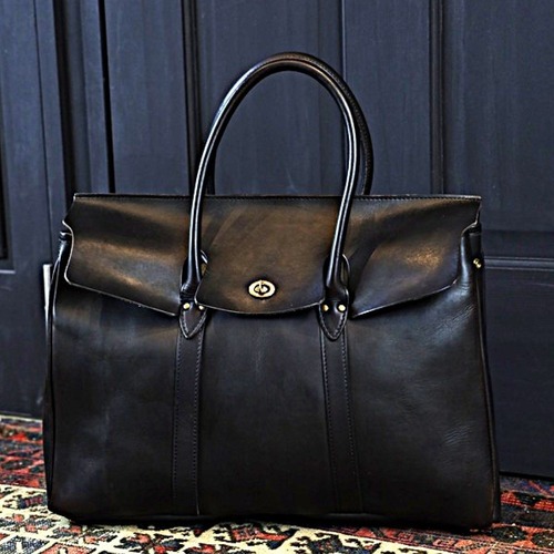 VASCO(ヴァスコ)～LEATHER SADDLE TOTE BAG BLACK～