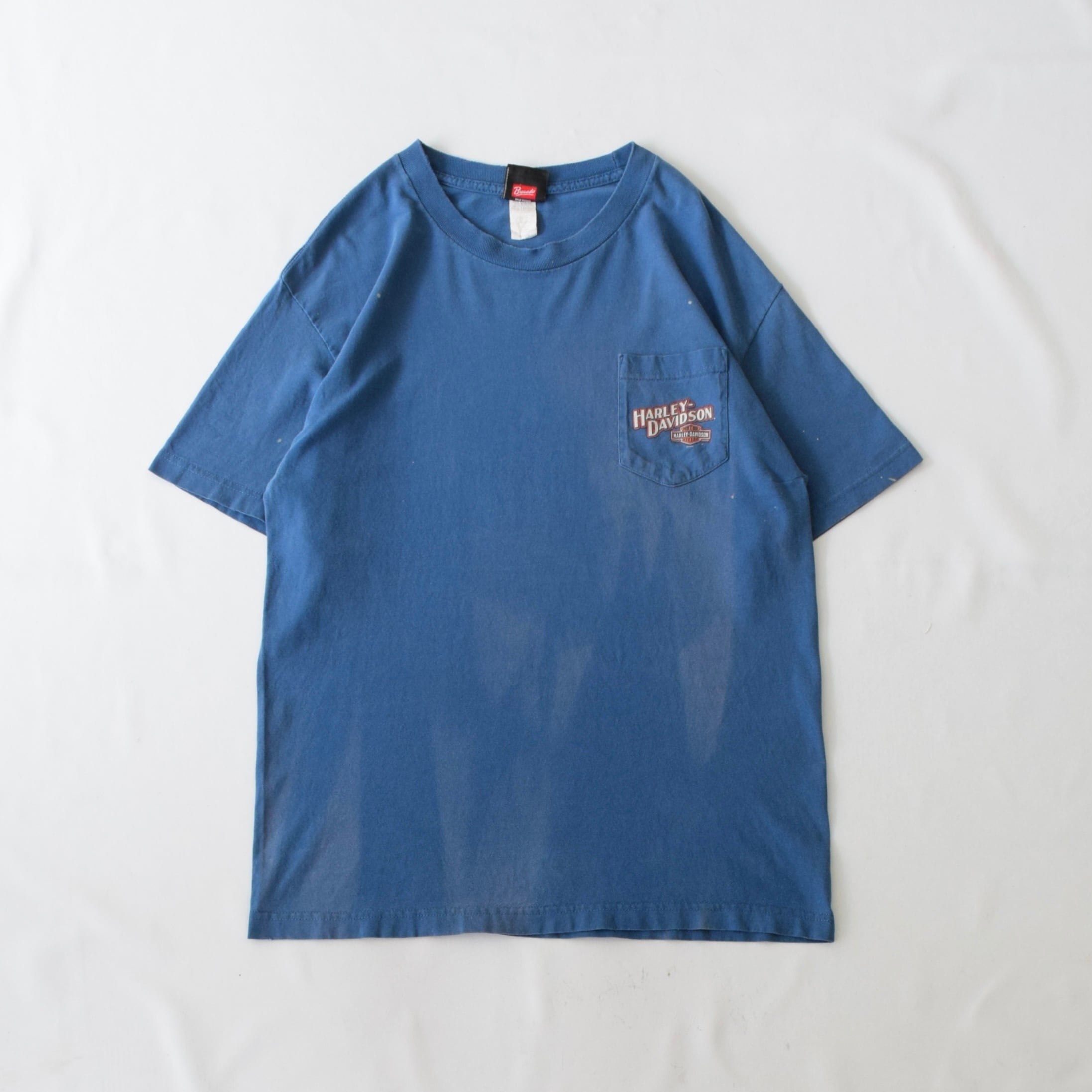00's Harley-Davidson Tシャツ メンズ L ブルー ハーレーダビッドソン