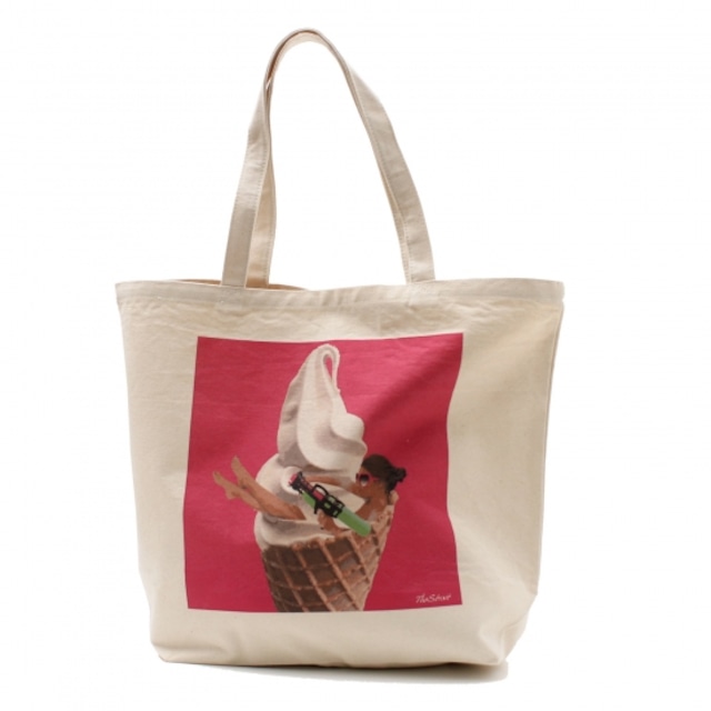 SOFT CREAM TOTE BAG(L)