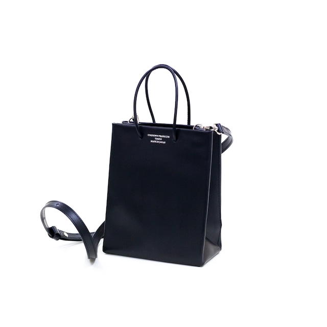 Leather Paper Bag Mini - Black