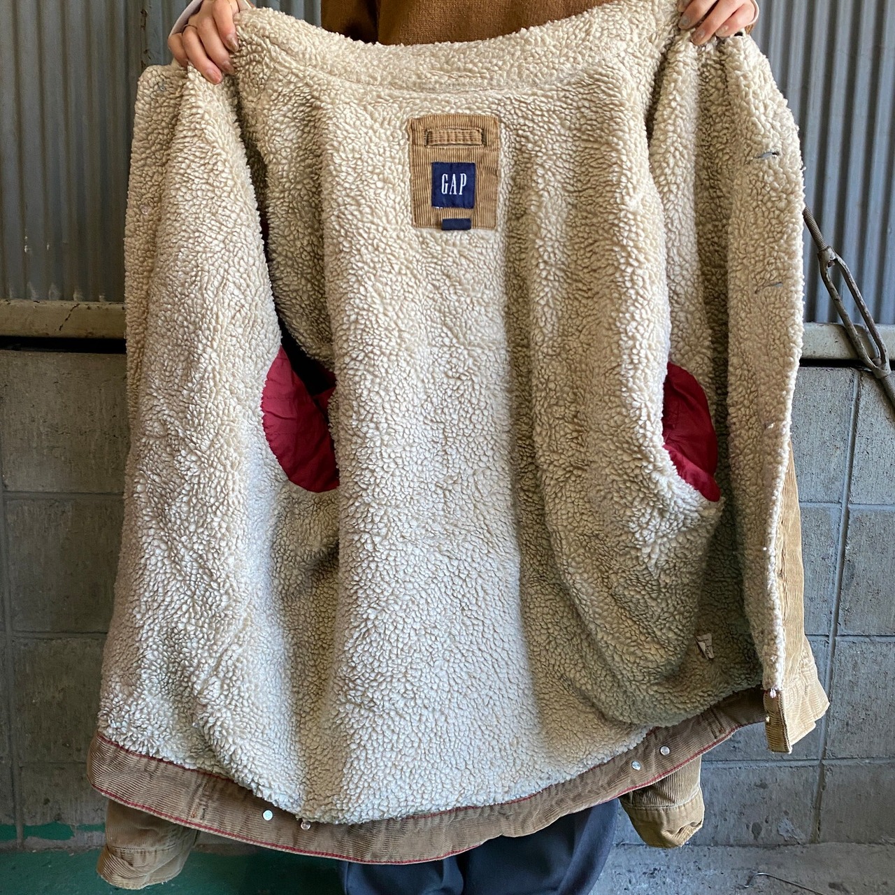 OLD GAP オールドギャップ コーデュロイ ボアジャケット メンズXL 古着 