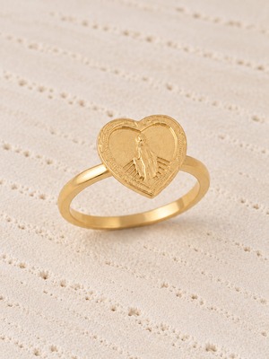316L hawaiian heart medai ring  #r13