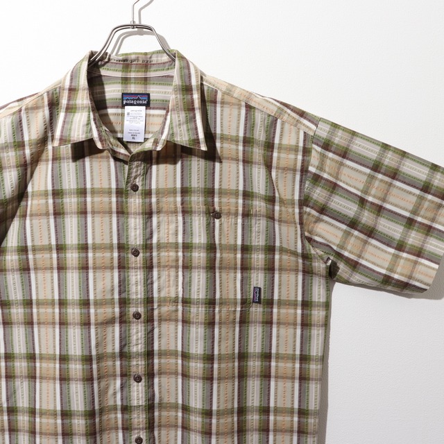 極美品 XL 00年 Puckerware Shirt Patagonia パッカーウェアシャツ パタゴニア  シアサッカー