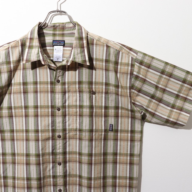 極美品 XL 00年 Puckerware Shirt Patagonia パッカーウェアシャツ パタゴニア シアサッカー