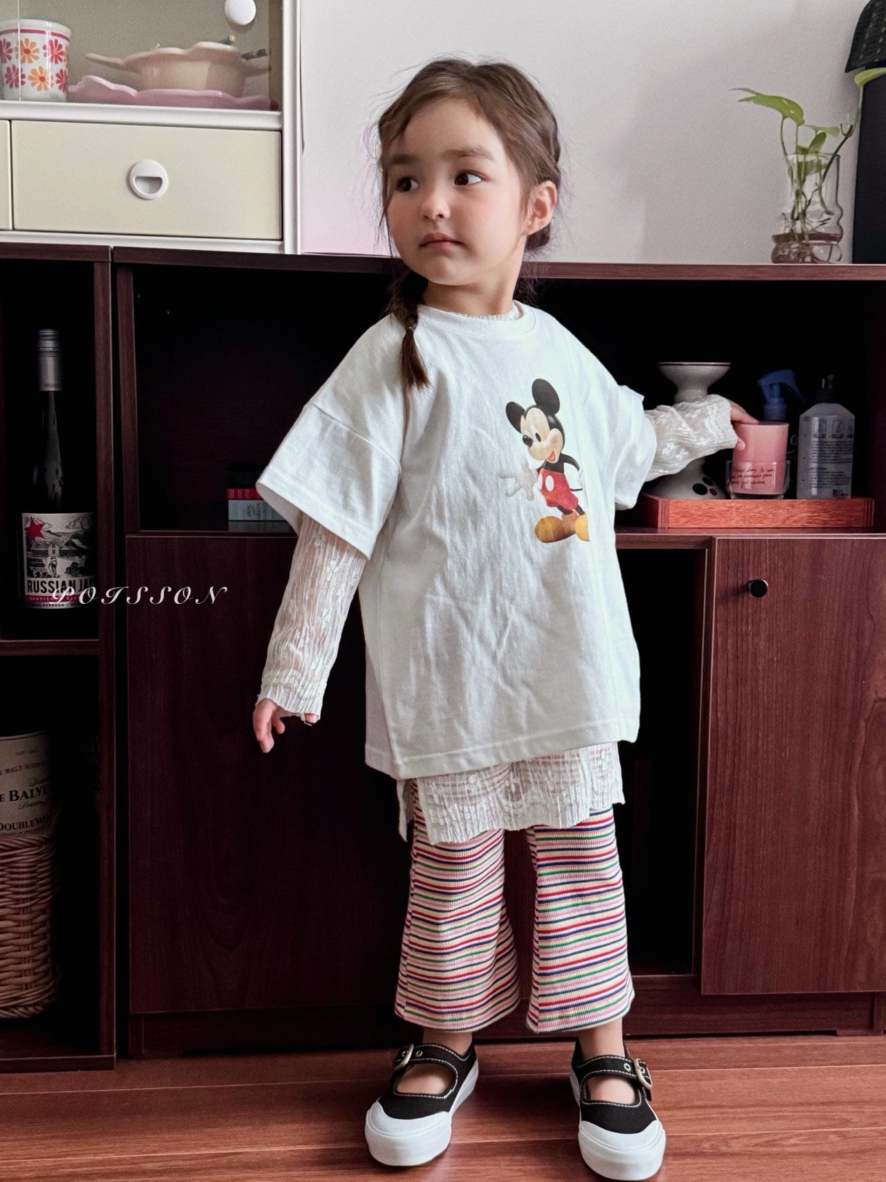 B649【即納】color pop pants