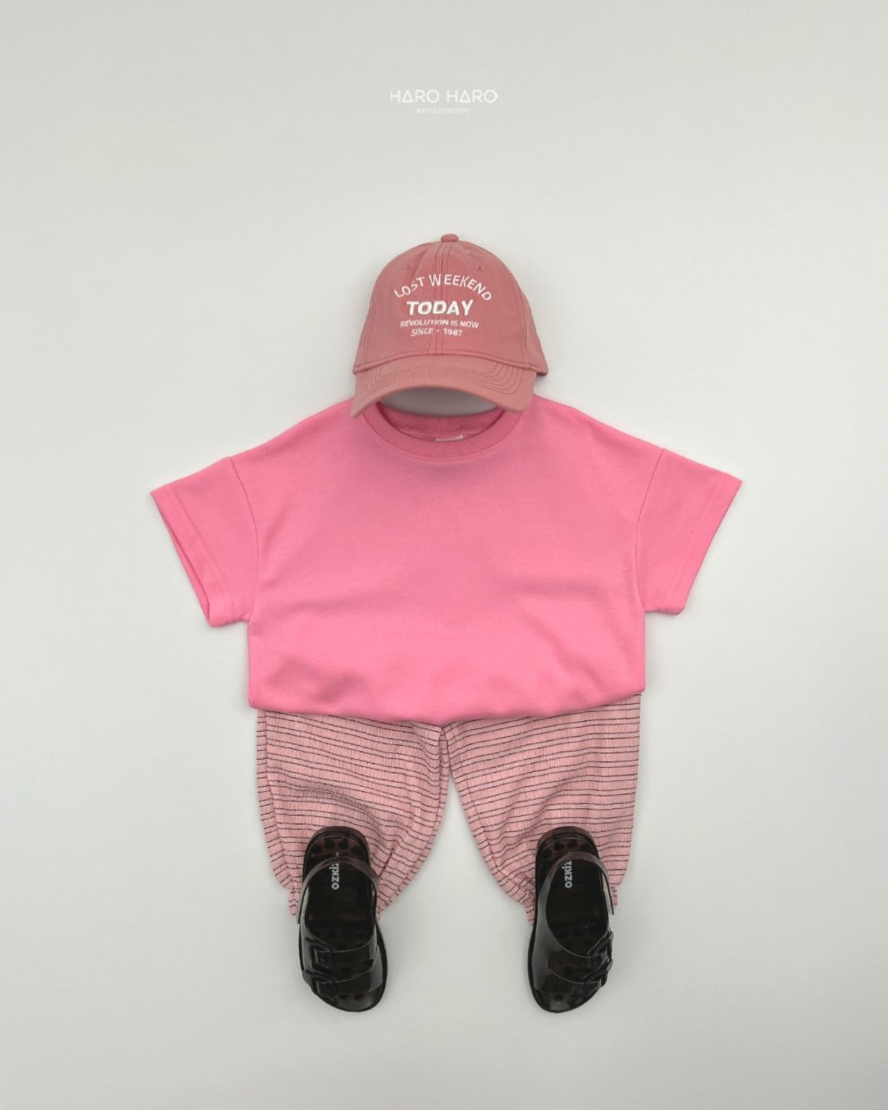 [HARO HARO] (Children's) Striped Relax Pants / [하로하로] (아동)단가라고쟁이팬츠