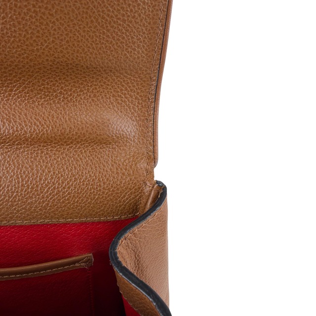 CELINE セリーヌ ショルダーバッグ ブラウン マンテル レザー 2WAY ハンドバッグ vintage ヴィンテージ オールド p67n53
