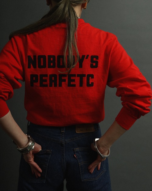1980-90's NOBODY'S PERFETC / T-Shirt - Red