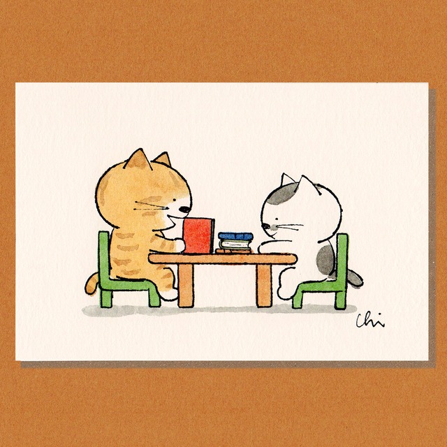 にゃんきーとすポストカード　[おはなしよんで]