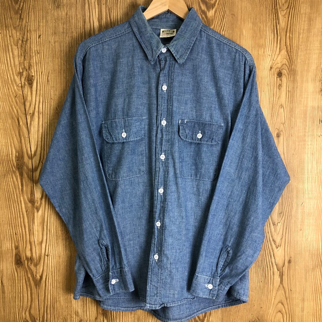 USA製 80s VINTAGE FIVE BROTHER シャンブレーシャツ 80年代 made in 