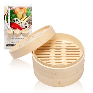 【在庫のみ】LeLante せいろ蒸し器 せいろ 蒸しせいろ 竹せいろ 2段 セット セイロ 蒸し器 専用シート50枚付 (21cm鍋なし)