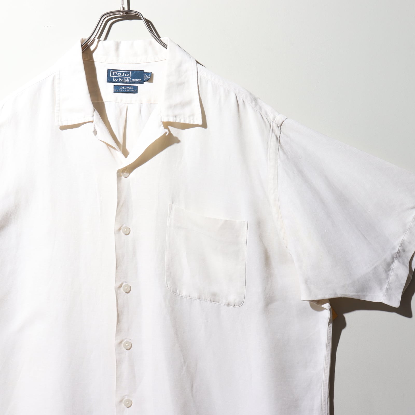 XL オフホワイト Caldwell ポロラルフローレン 半袖開襟シャツ 白 Polo 