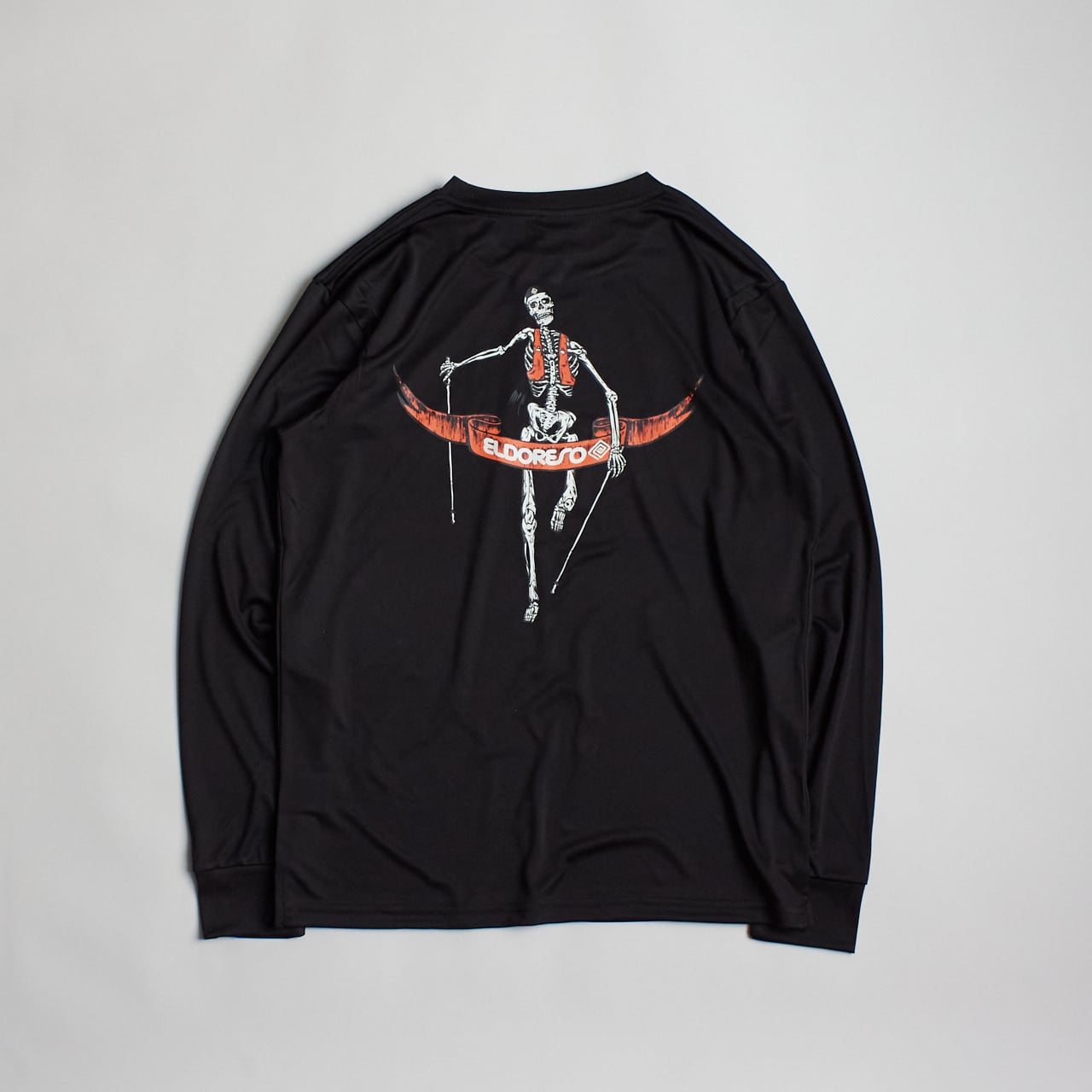 ELDORESO(エルドレッソ)Boneman Long Tee (Black) ボーンマン ロングTシャツ(ユニセックス / 吸汗速乾)