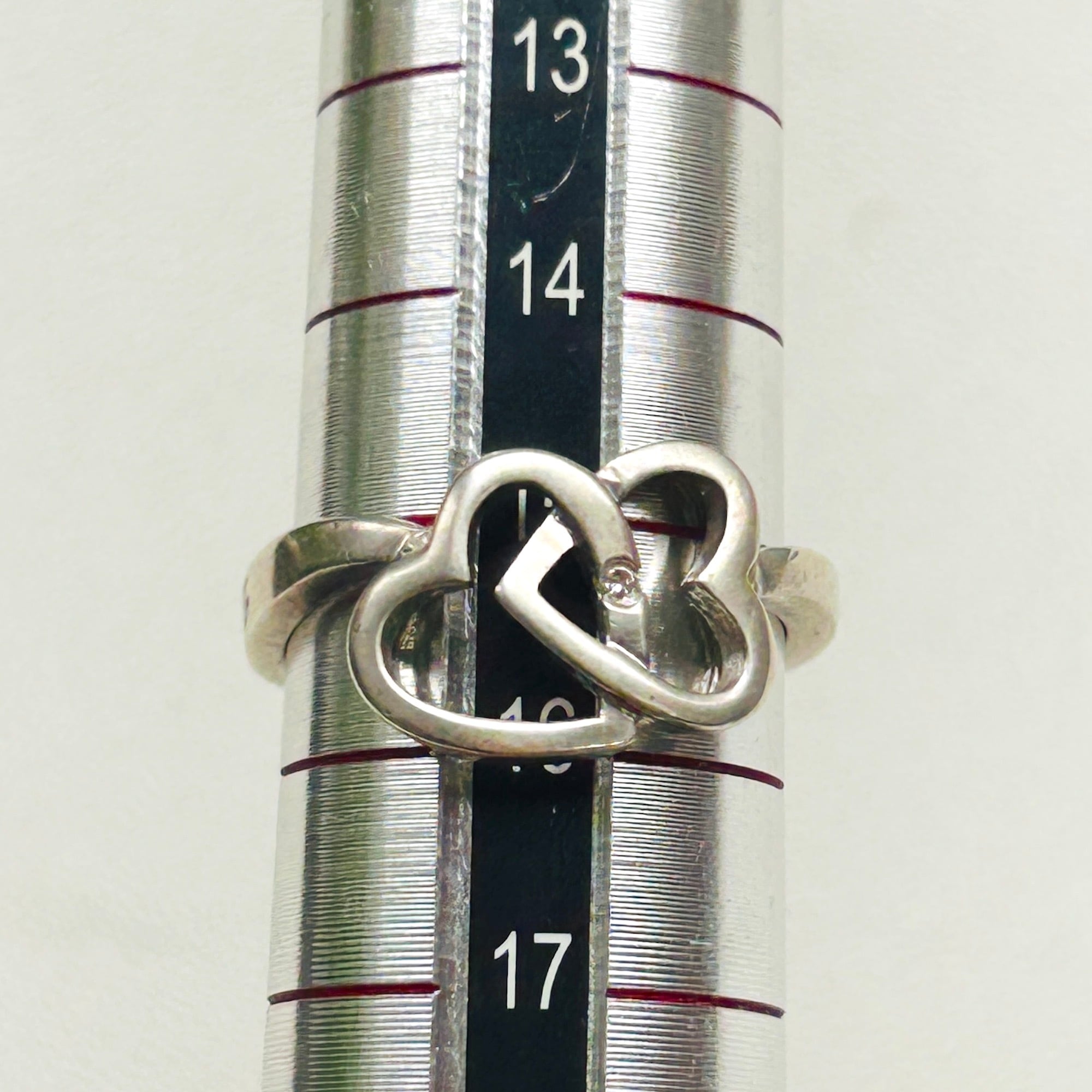 フランスシルバー925 ダブルハートリング（15-16号） | Milo Antiques