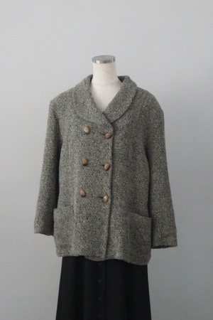 80s-90s Euro bouclé double jacket