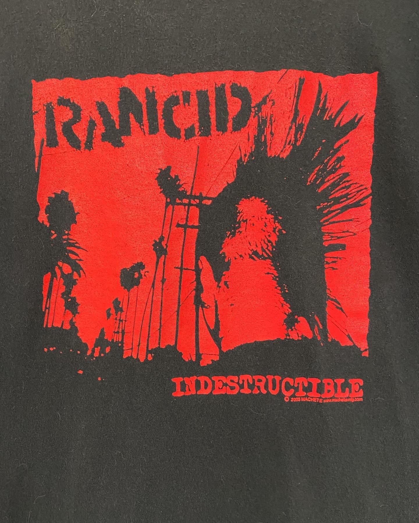 00s RANCID INDESTRUCTIBLE Print Tshirt/L | ACIDHOUSE Vintage＆New