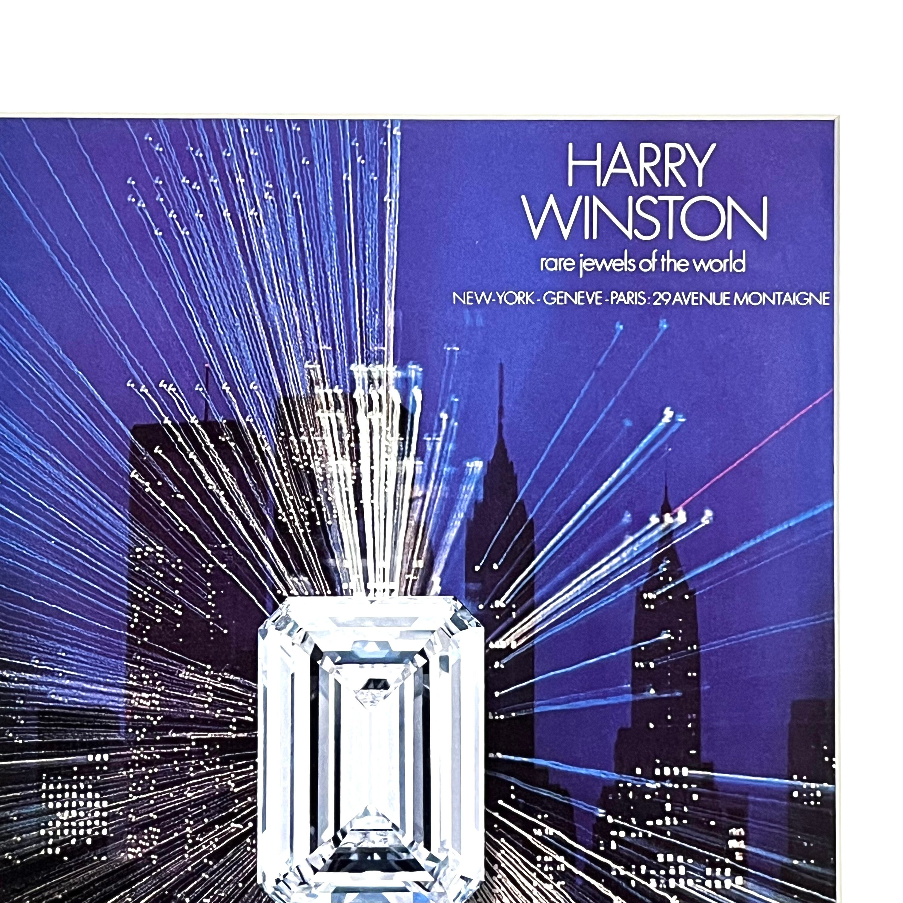 【人気/希少/額装済】Harry Winston ビンテージポスター 人気/希少/額装済】Harry Winston ビンテージポスター 注文 人気/希少