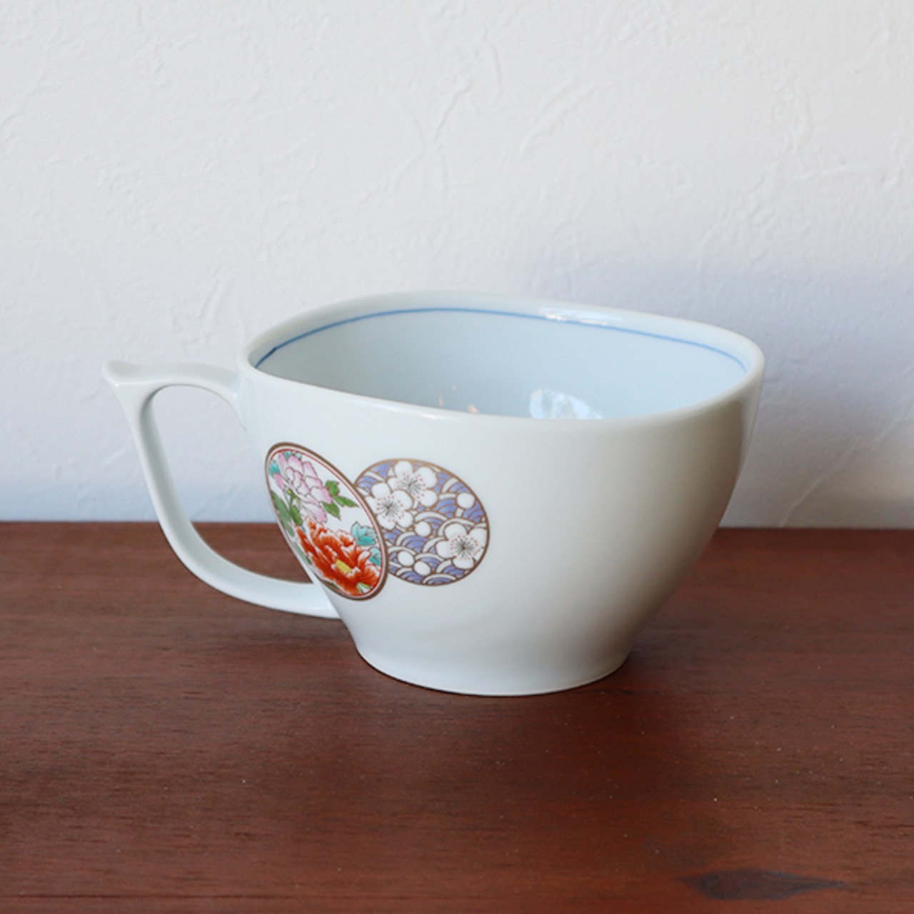 有田焼　多用碗（取手付）スープカップ　金彩丸紋　5-027