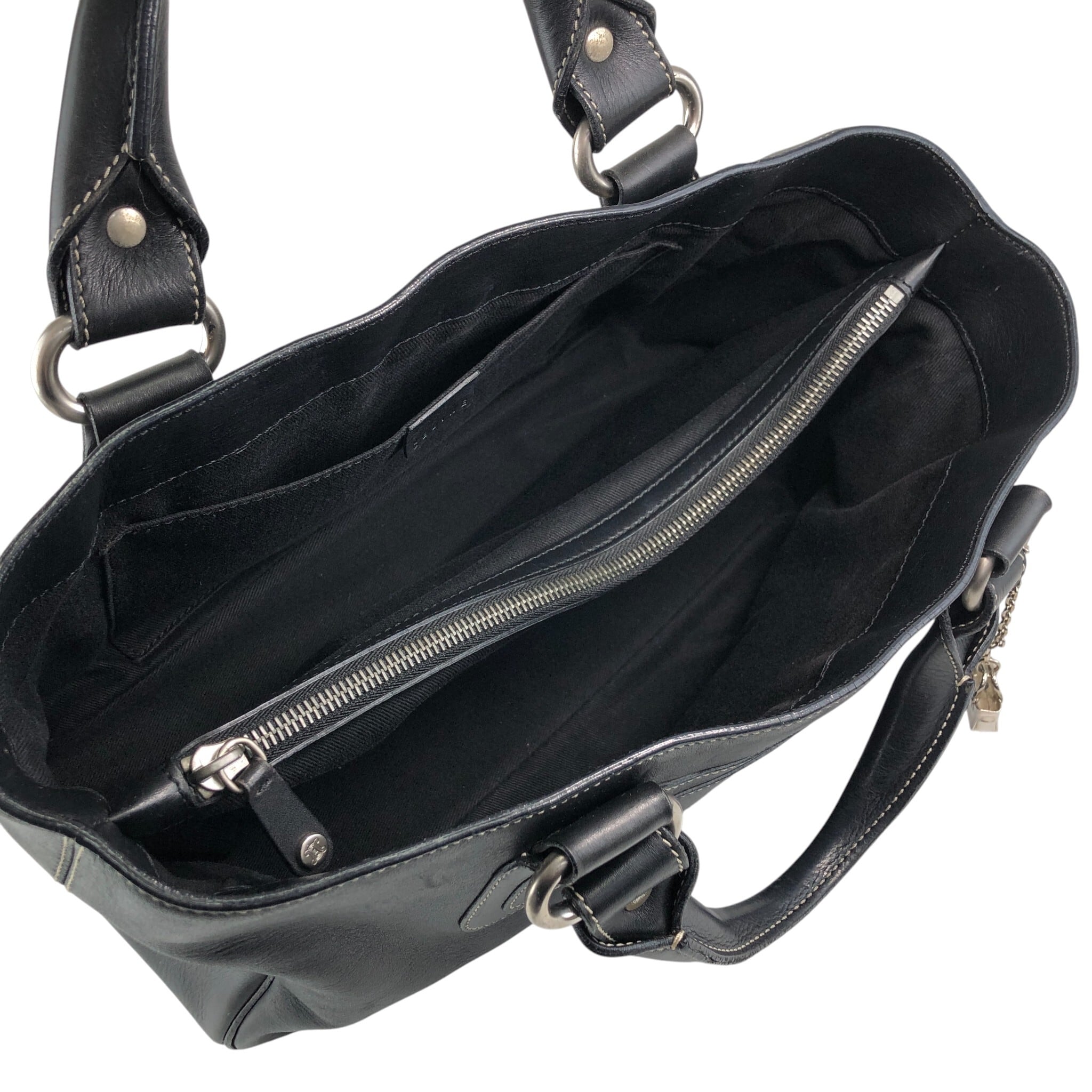 CELINE セリーヌ ハンドバッグ ブラック トリオンフ レザー ブギー