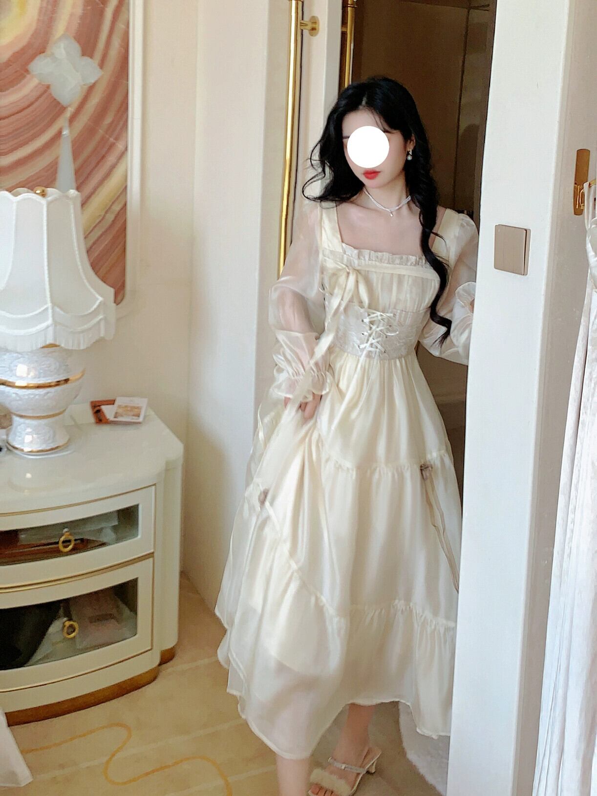 有能で純粋でニッチなデザイン、美しいチュールフレンチシンプル