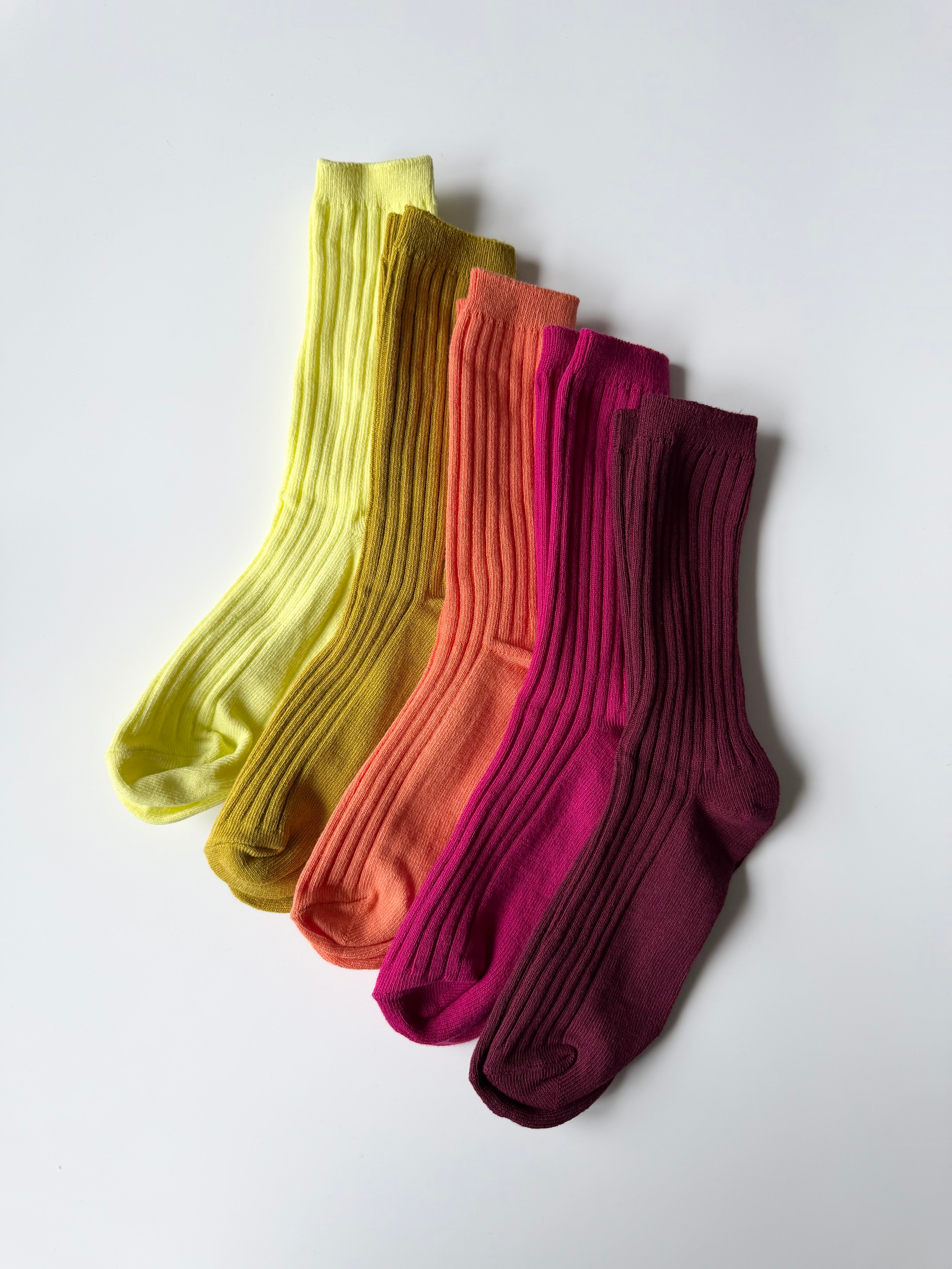 5set リブ カラーsocks （17〜22cm）4433