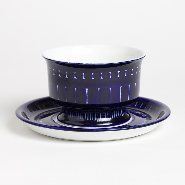 ARABIA アラビア Valencia バレンシア 100mmティーカップ＆ソーサー - 61 北欧ヴィンテージ　☆わけあり☆