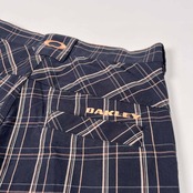 OAKLEY オークリー チェック柄 ハーフパンツ ショートパンツ サイズ 36 /メンズ/ブラック系/ゴルフ