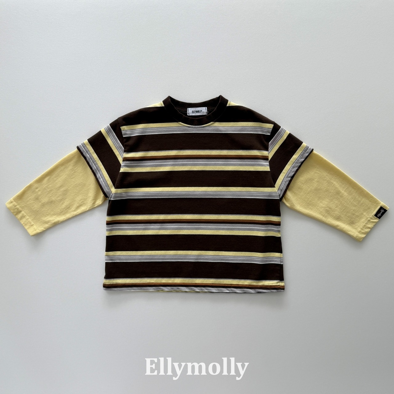 韓国子供服 / 26Autumn / ELLY MOLLY / キャンパス配色Tシャツ / 秋服 *5~19*