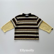韓国子供服 / 26Autumn / ELLY MOLLY / キャンパス配色Tシャツ / 秋服 *5~19*