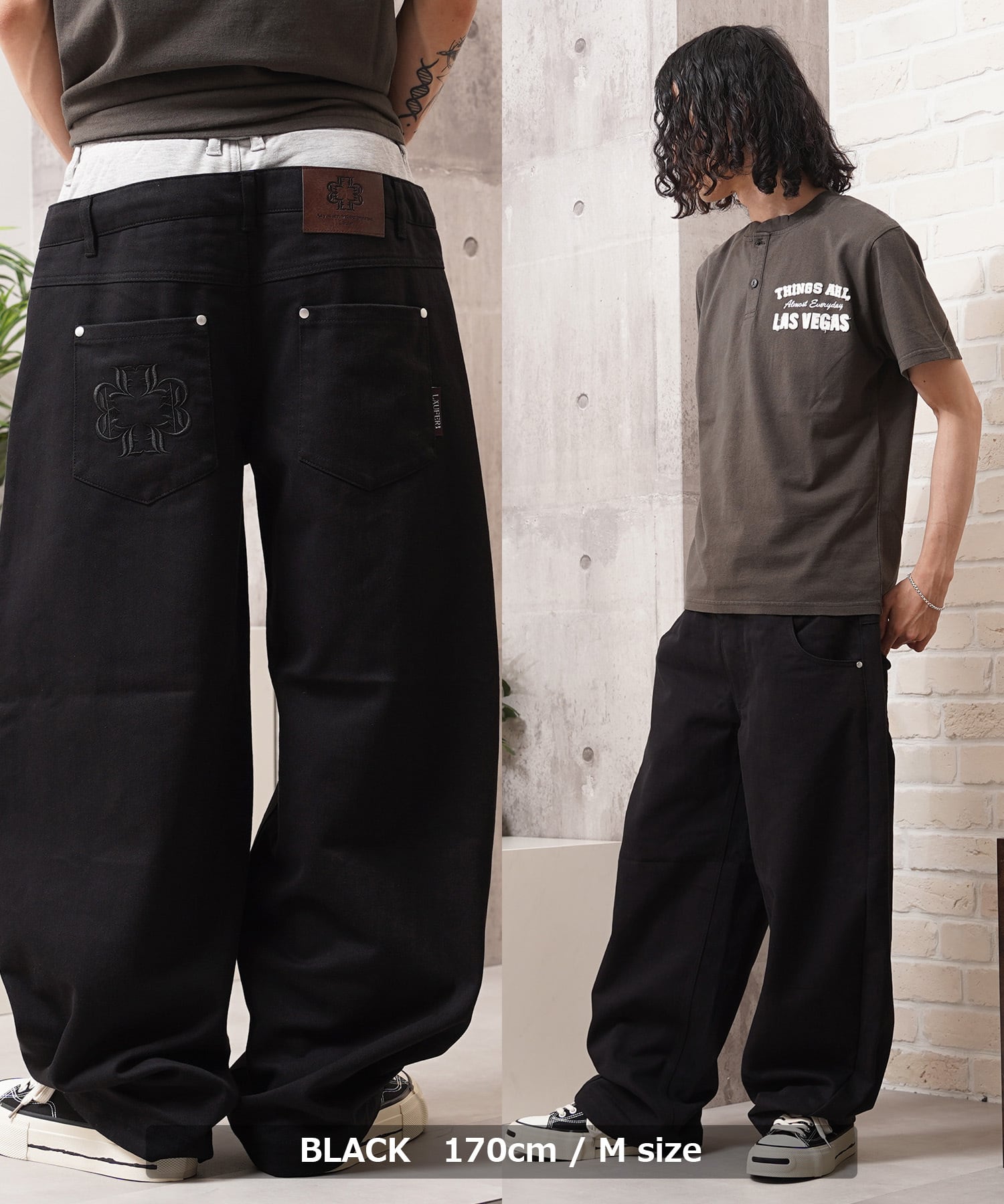 ◇ダブルウエスト ワイドカーブパンツ◇lf-26202 | 1111clothing