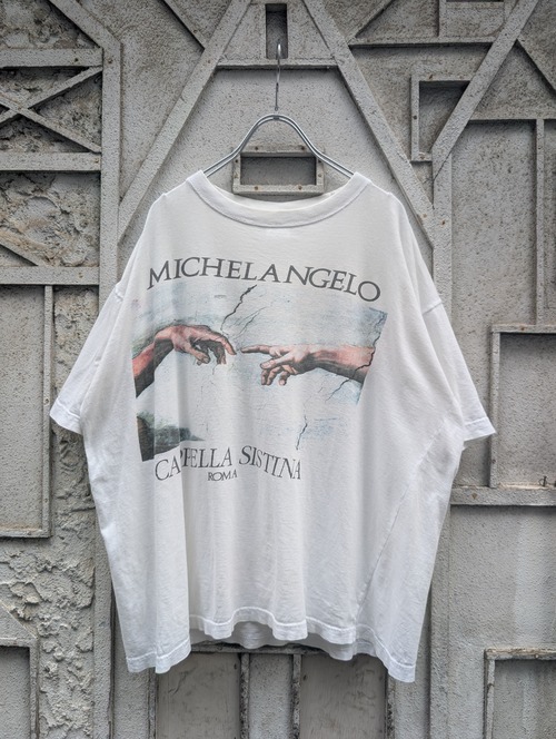 "MICHELANGELO" art print tee / Creazione di Adamo