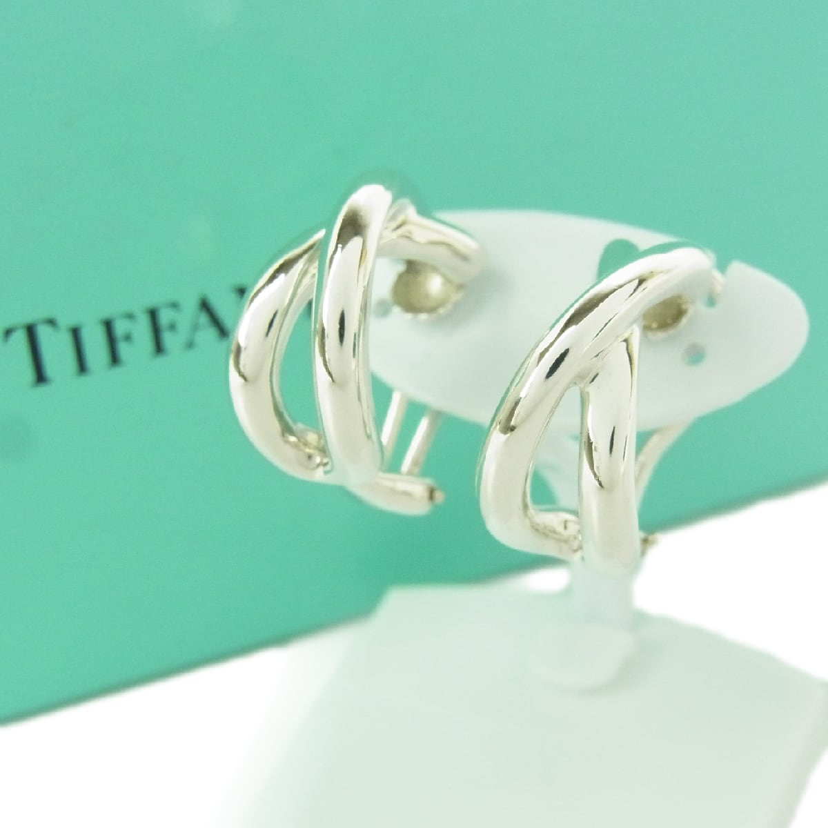 美品 ティファニー クロス キス パロマ ピカソ シルバー925 イヤリング 0132TIFFANY&Co.