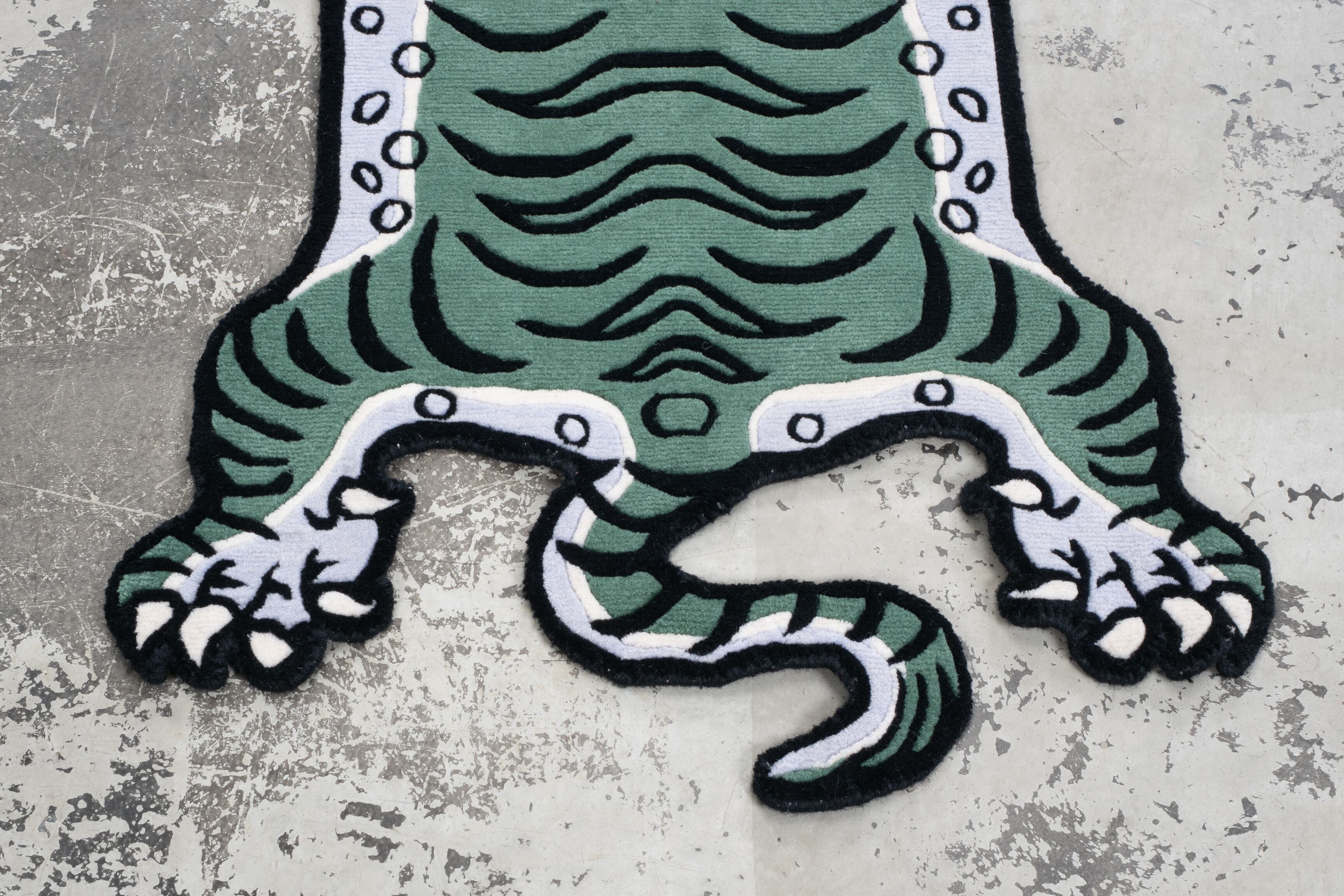 Tibetan Tiger Rug 《Sサイズ•ウール・オリジナル2・フォレスト