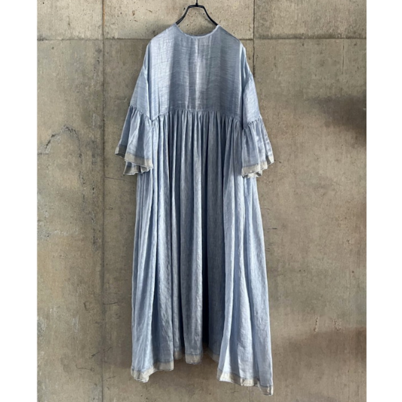 【2026春夏ご予約】BUNON(ブノン) Wide Sleeve Frill Dress リネンシルク ワイドスリーブワンピース