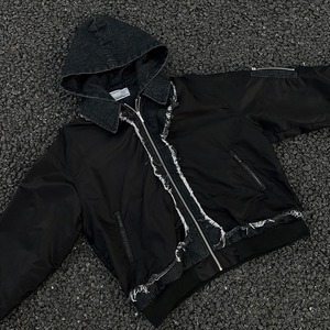 RETRO FAKE EDGE SPLICING JACKET:レトロ フェイク エッジ スプライシング ジャケット