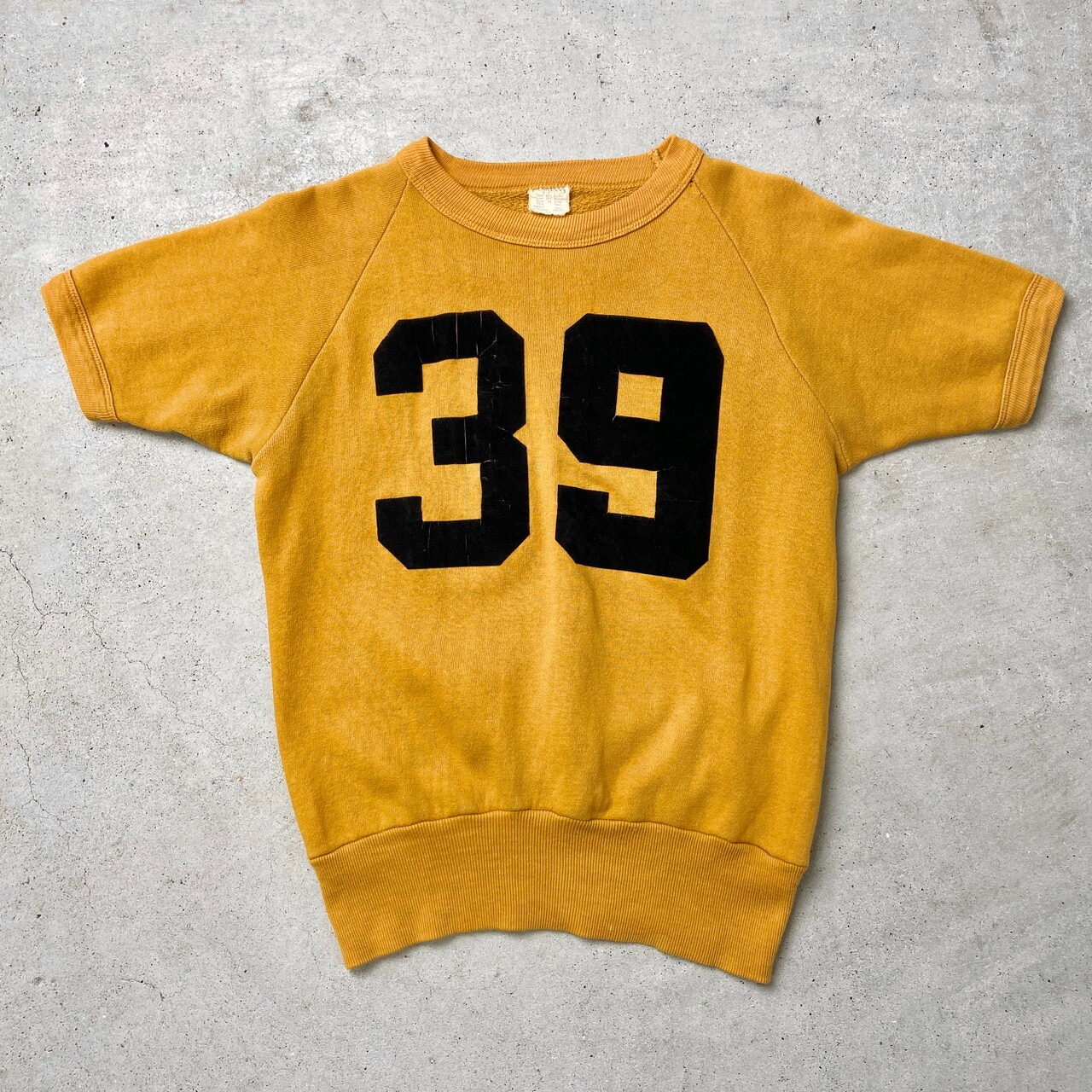 60年代 PENMANS フロッキープリント 半袖 スウェットシャツ 