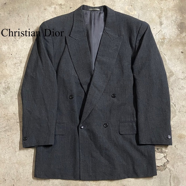 〖Christian Dior〗wool double tailored jacket/クリスチャンディオール ウール ダブル テーラードジャケット/lsize/#0714/osaka