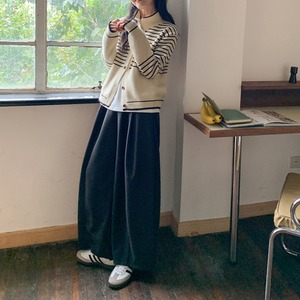 tuck wide pants J00088