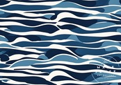 Wave｜線と余白で波を描くバウハウス風アートポスター｜ボーホー×北欧モダンインテリアに映えるミニマルウォールアート｜リビング寝室玄関の壁掛けインテリアにおすすめ｜モノトーンに人気ポスターA4ポスター
