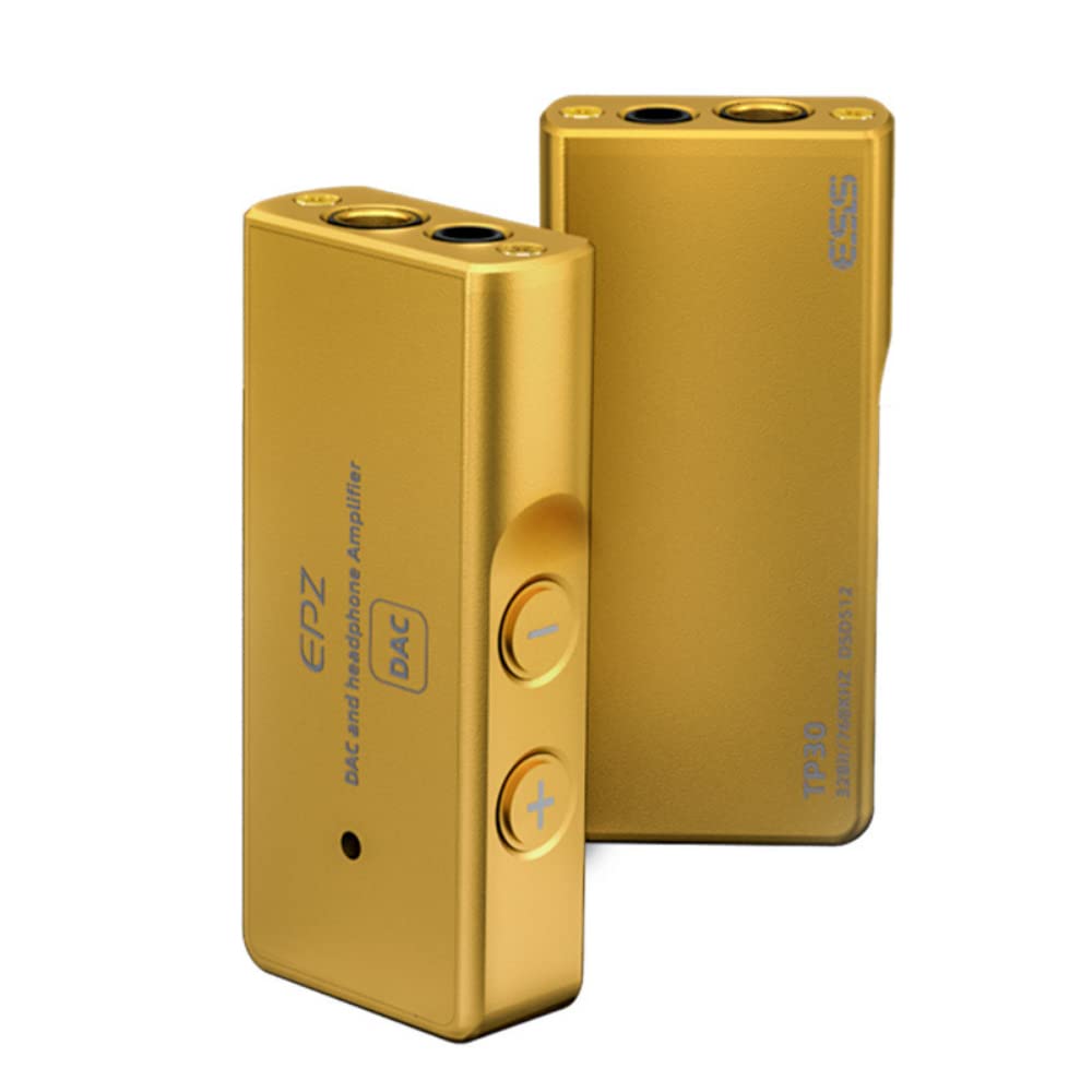 Hifi Kingdom EPZ TP30ポータブルヘッドホンアンプ32bit/768Khz/DSD512 ・ 3.5mm&4.4mmデュアル出力、Android専用Type C (GOLD)