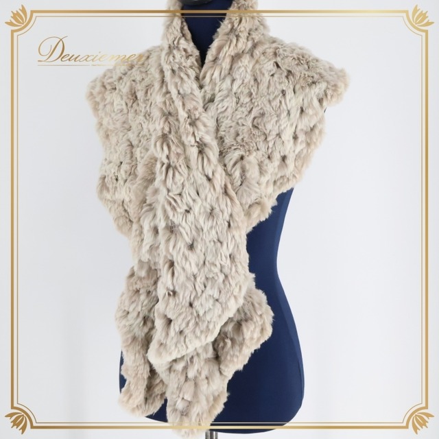 レディースファッション パーティ ラビットファー ファー 毛 小物 グレースコンチネンタル グレー系 ブラウン系 茶色 GRACE CONTINENTAL 二次会 イベント 発表会 舞台 コスチューム おしゃれ アクセサリー コーデ ファッション小物 ふわふわ