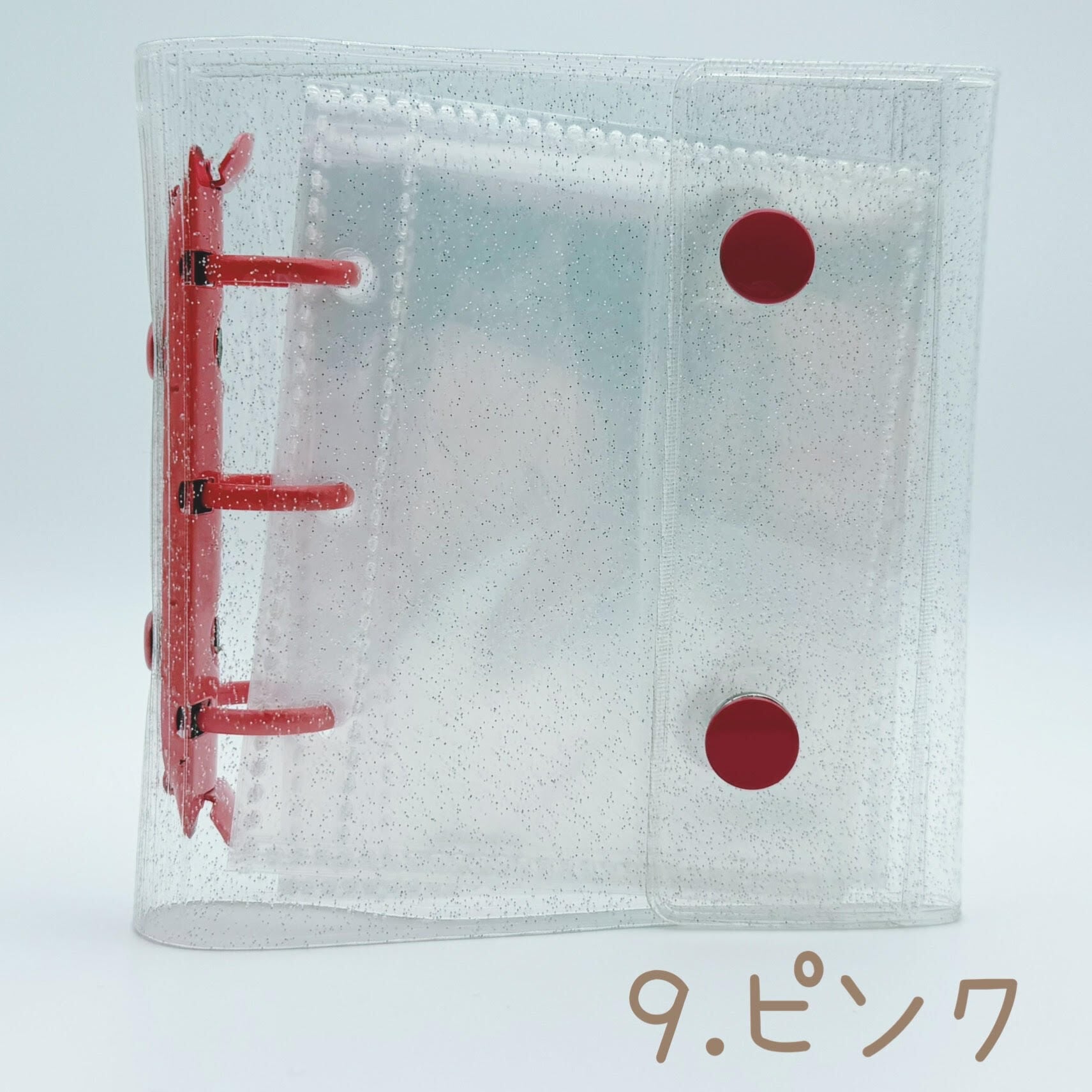 A8サイズ ラメ入り ダブルボタン ミニバインダー リフィルセット