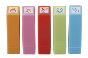 【努力特価】銀鳥産業 育児スタンプ5本セット 食事 スタンプでお子様の記録を可愛く残そう