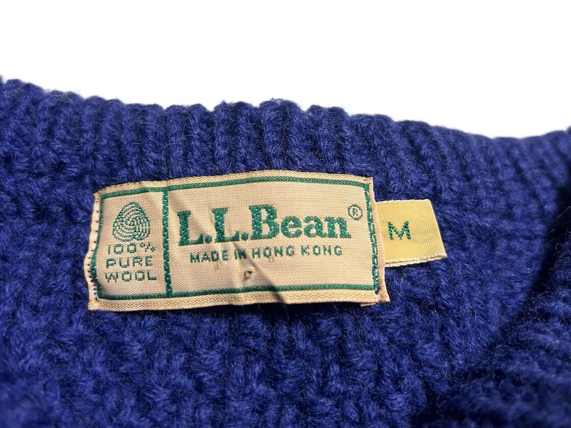80s L.L.BEAN エルエルビーン ポケット付き アランニット【M】 | PAY ID