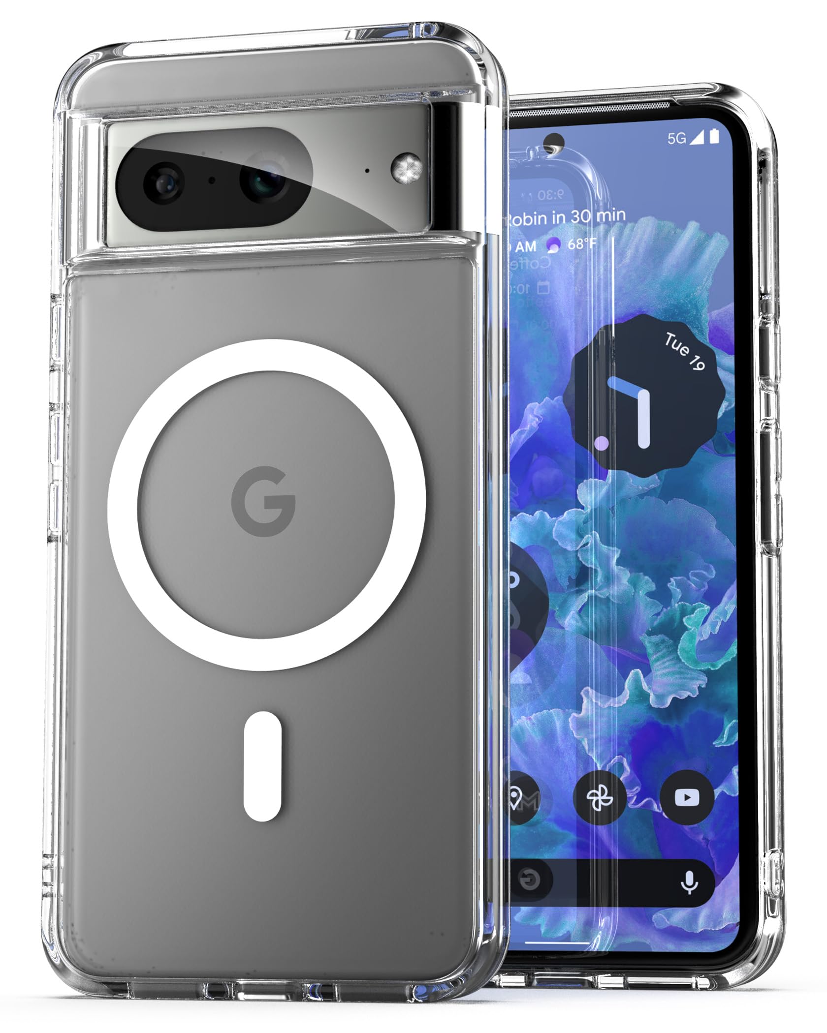 ENCASED ケース Pixel 8対応 MAG-D MagSafe対応 クリアケース 耐衝撃 黄ばみ防止 透明