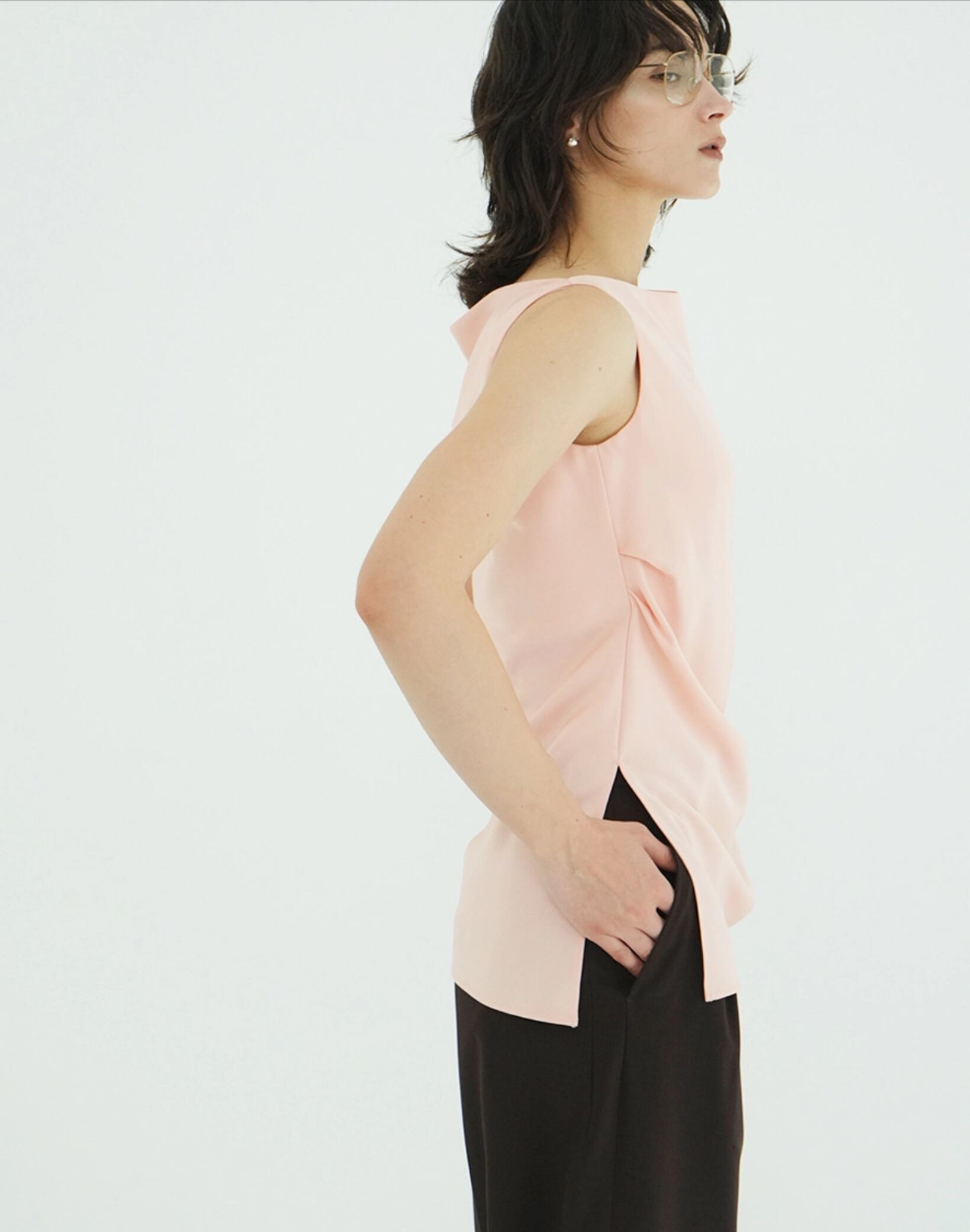 CLANE SATIN DRAPE TOPS | FLICKA ASHIYA