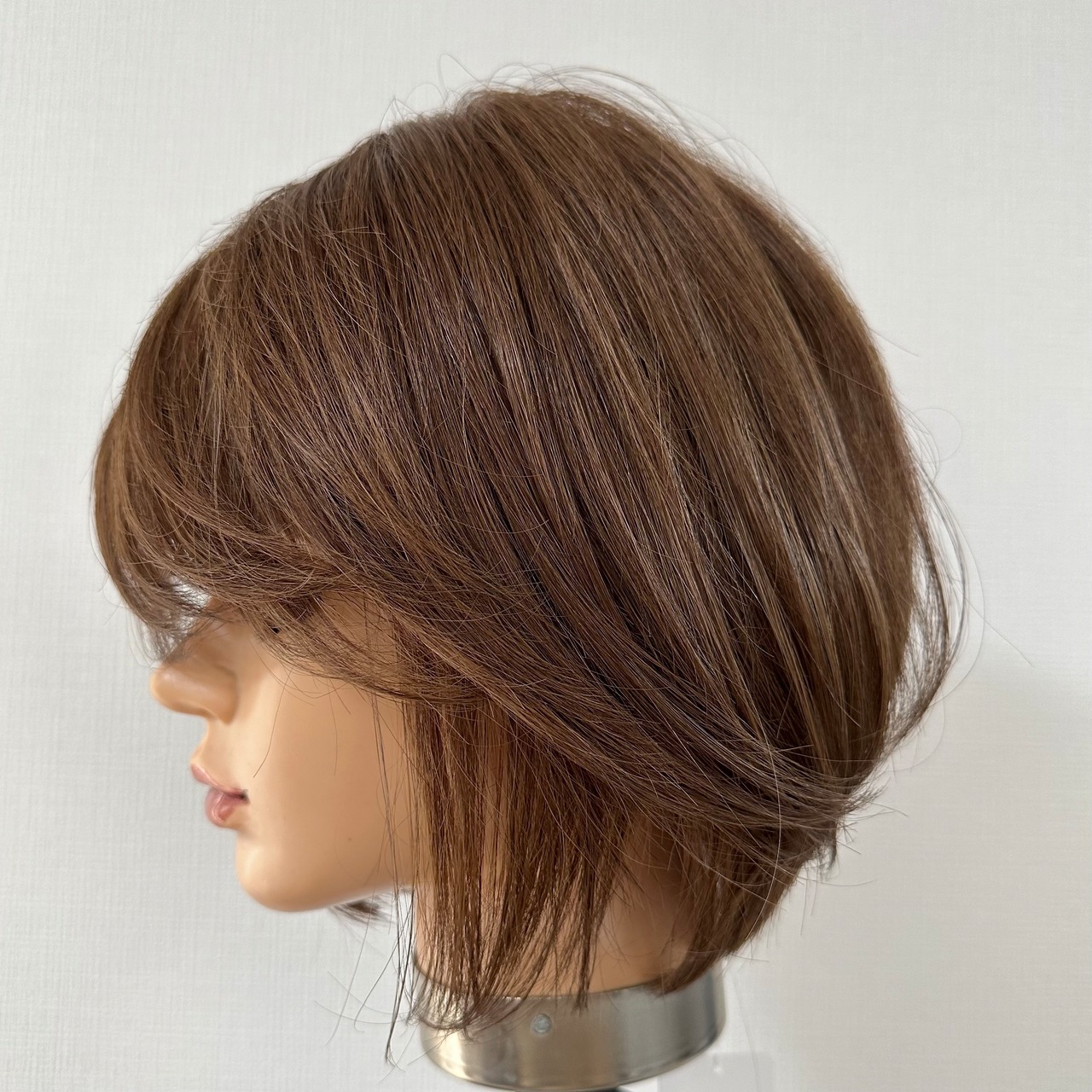 百合子ウィッグ ショートヘア用ヘアピース スキンレースタイプ レミー 