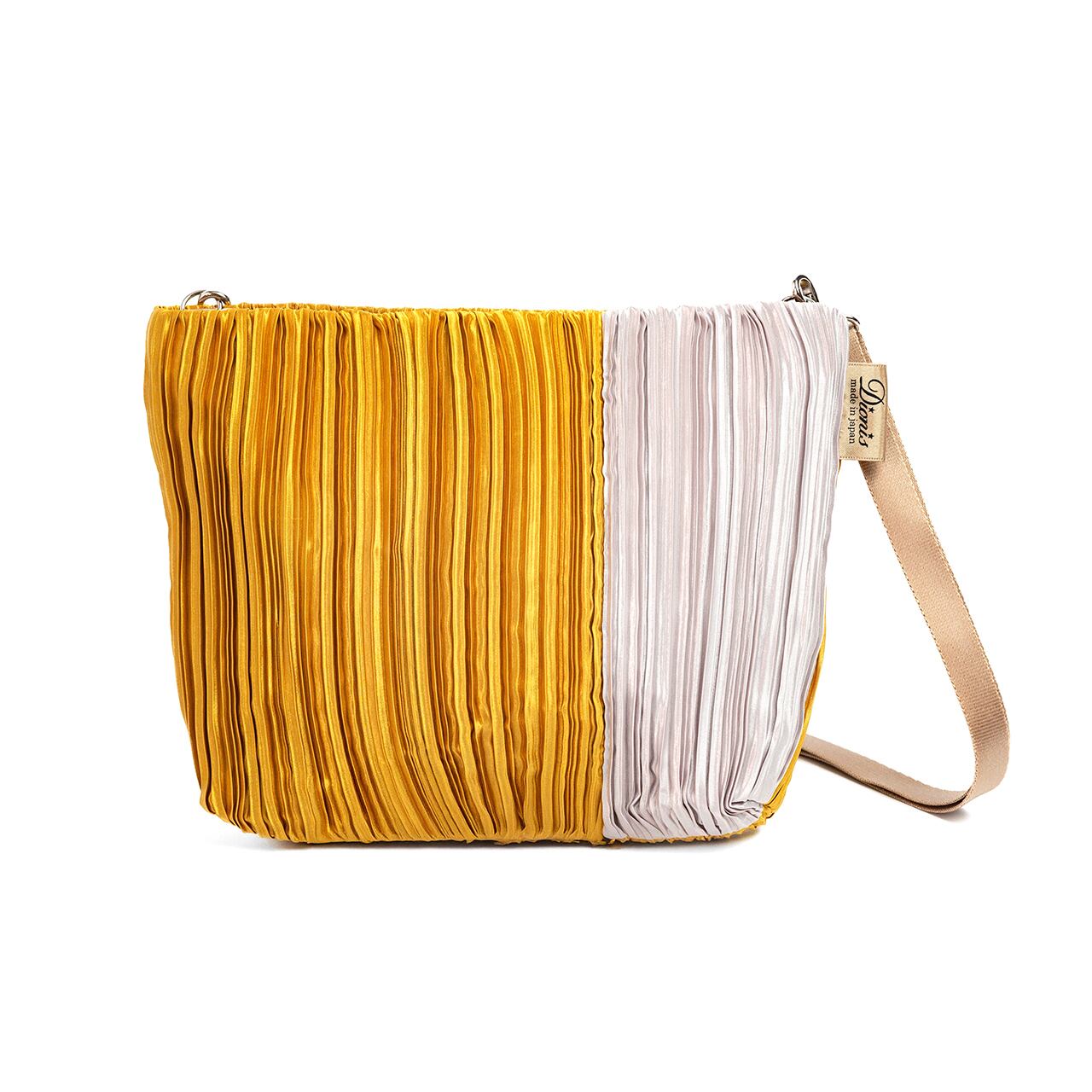カラフルプリーツバイカラーショルダー(DSP-S907)#102マスタード