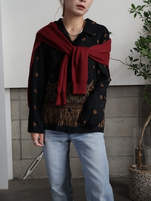 <vintage>ethnic button shirt