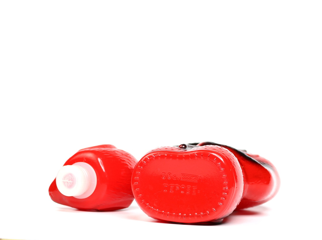 Red devil  glass bottle